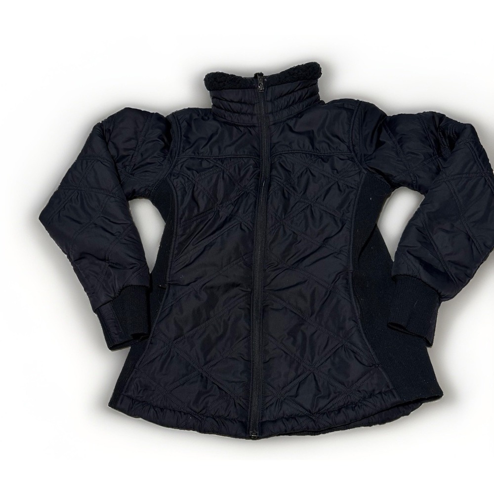 prAna Diva Black Quilted Sherpa Jacket XS